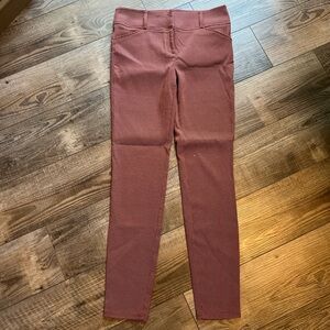 Dazz brand Burnt orange skinny fit trousers w/ polka dots + stretch thro…